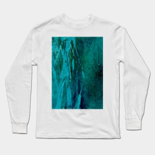 Turquoise abstract Long Sleeve T-Shirt